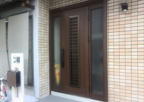 【松原三宅店】玄関引戸から電気錠ドアへ！玄関ドアリフォーム